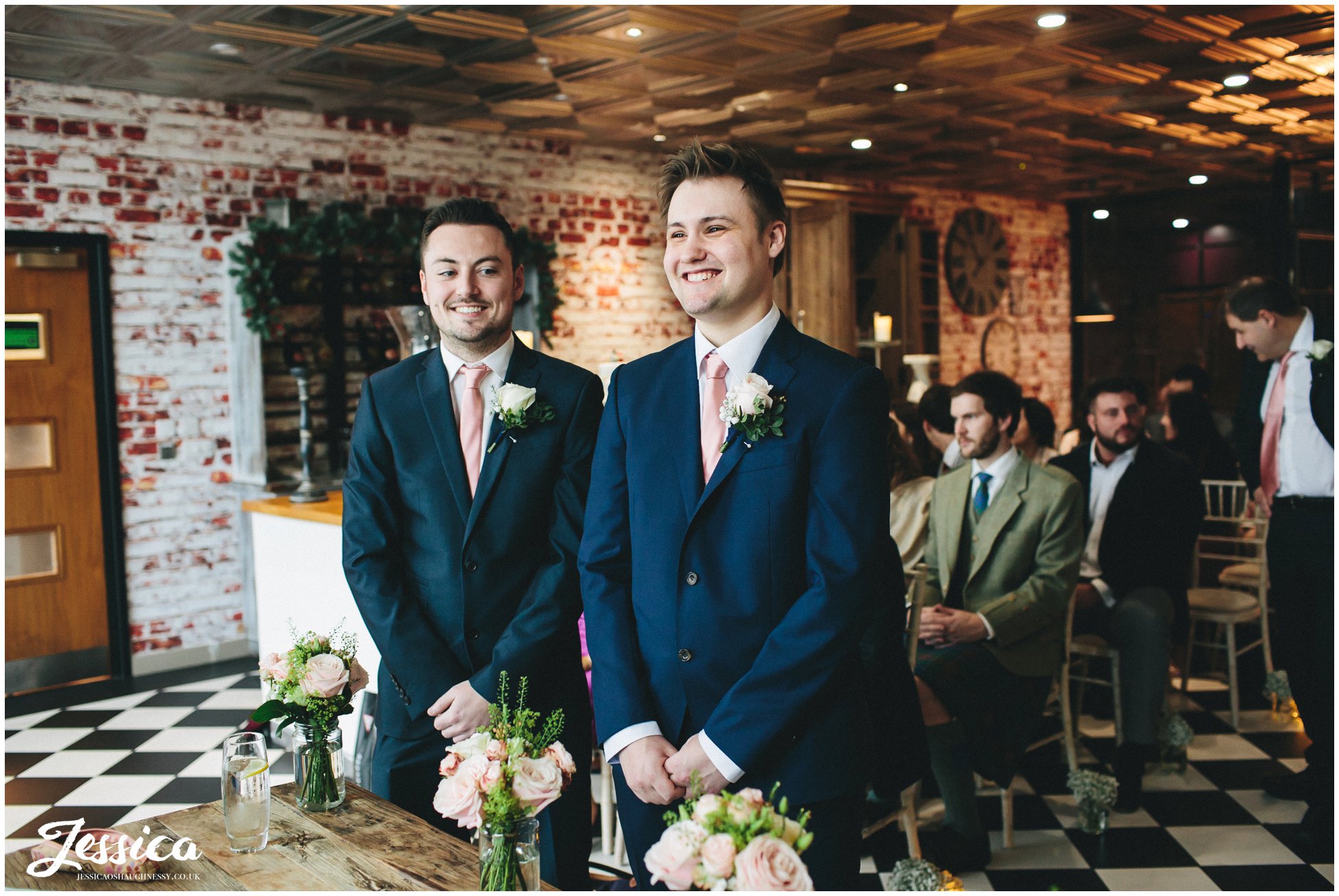 Groom eagerly awaits his bride in On The 7th