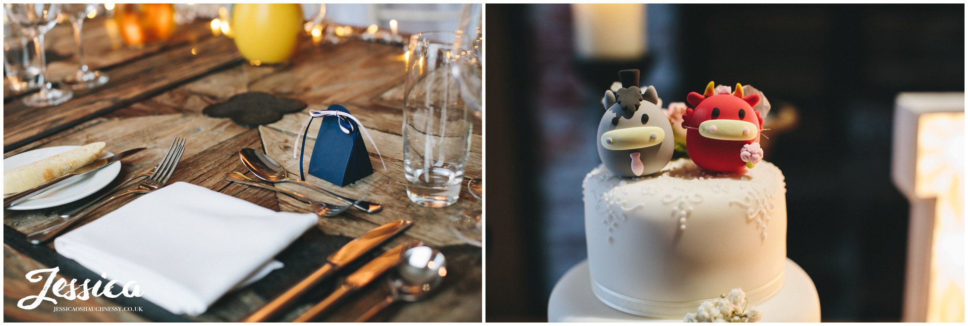 close up of the wedding details at on the 7th