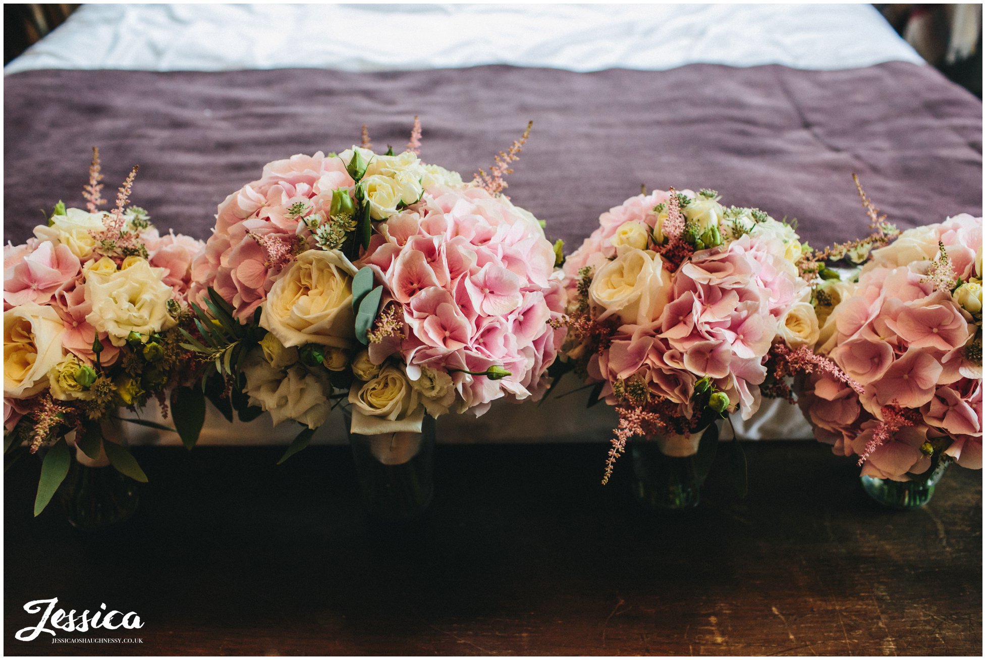 bridal flowers at a cheshire wedding
