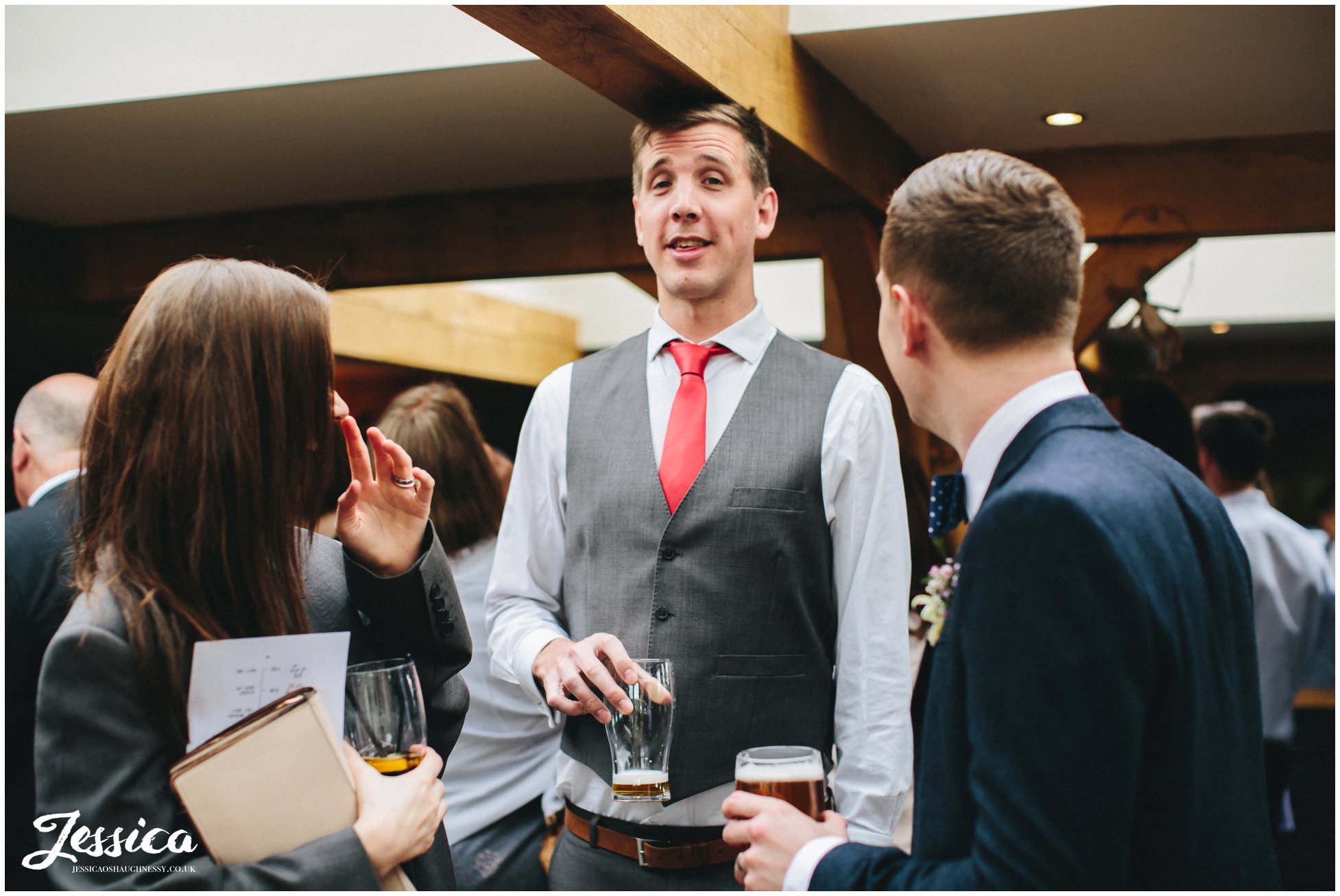 guests celebrating at a tower hill barns wedding