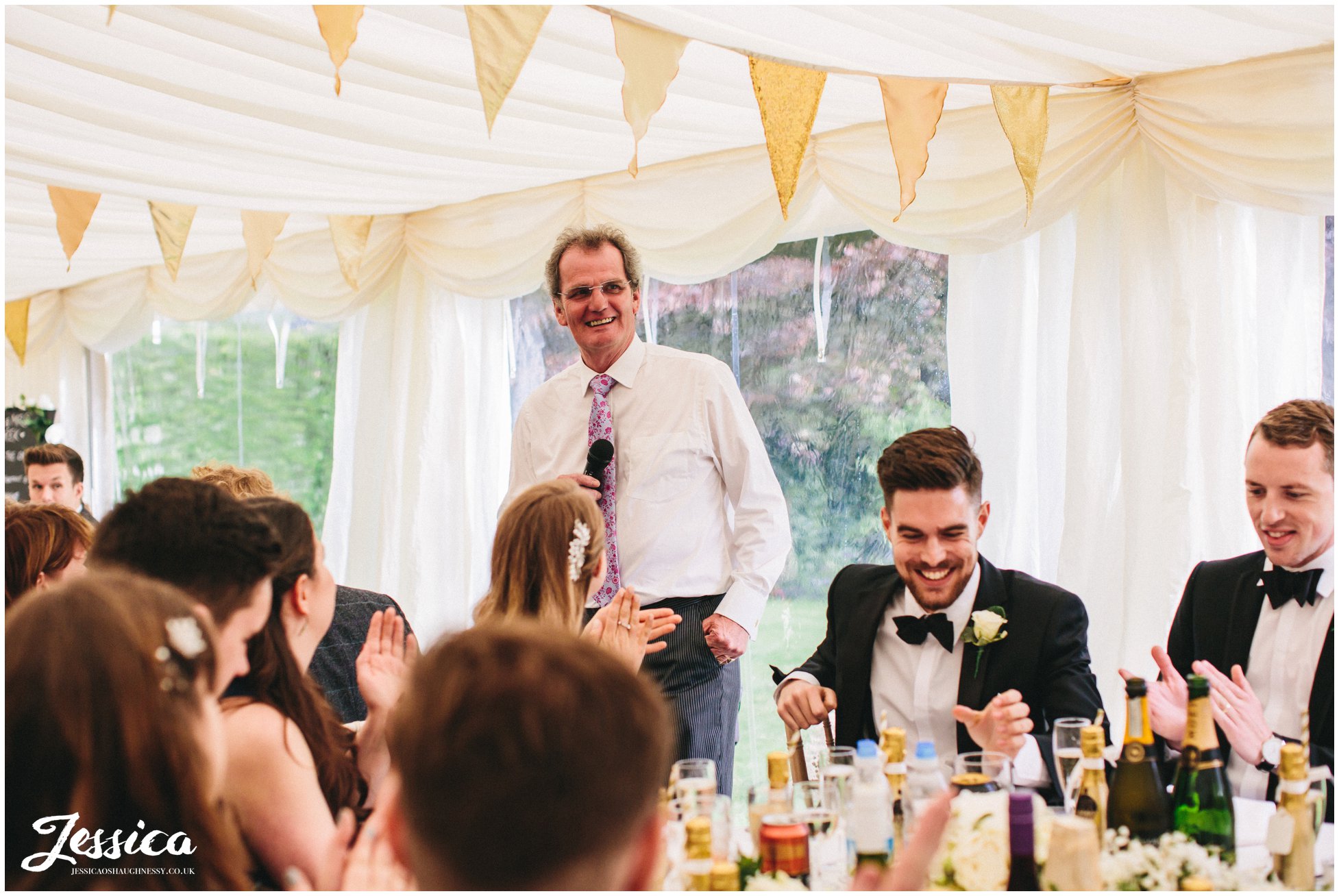 father of the bride giving his speech - trevor hall wedding photography