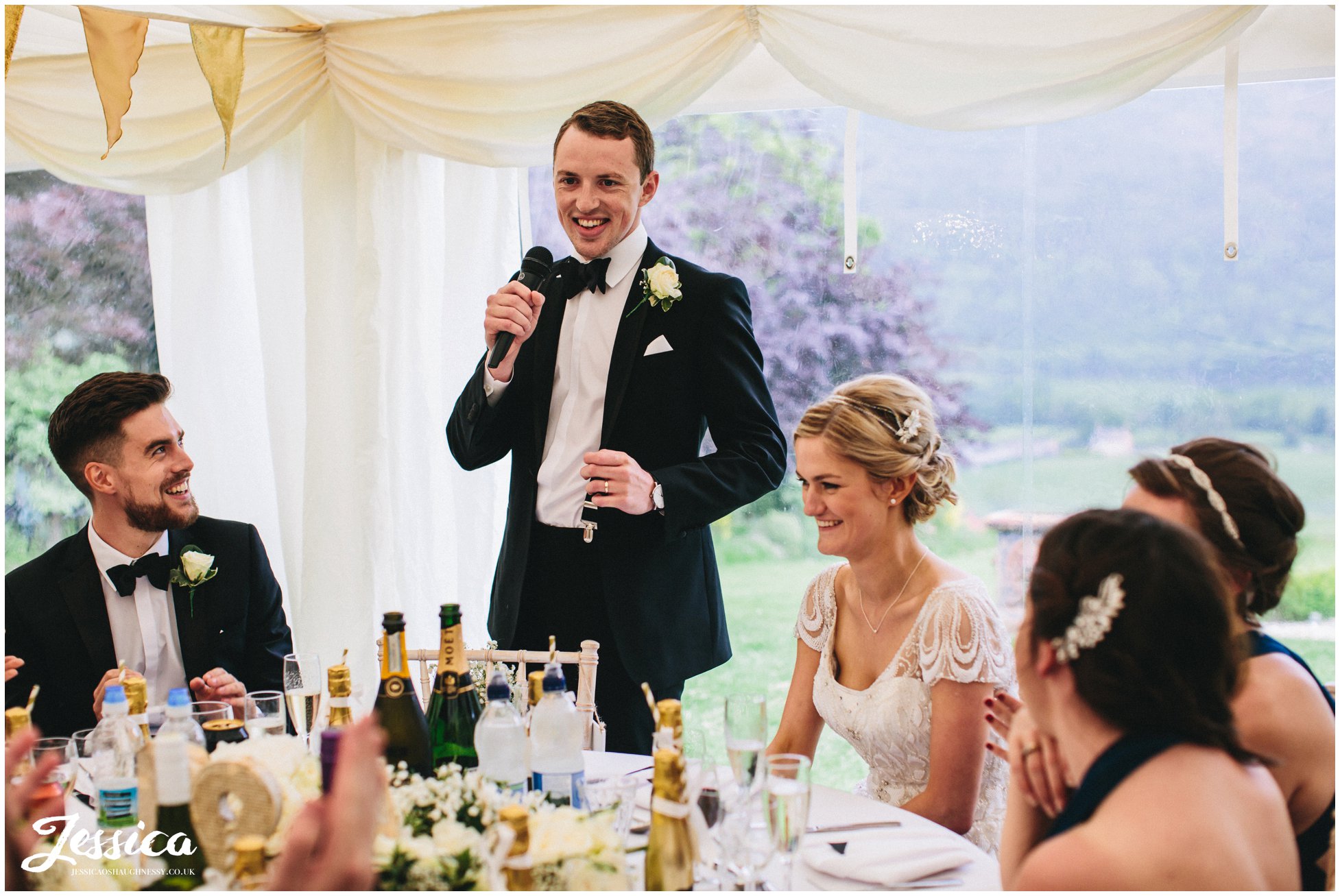 groom's speech at trevor hall in north wales