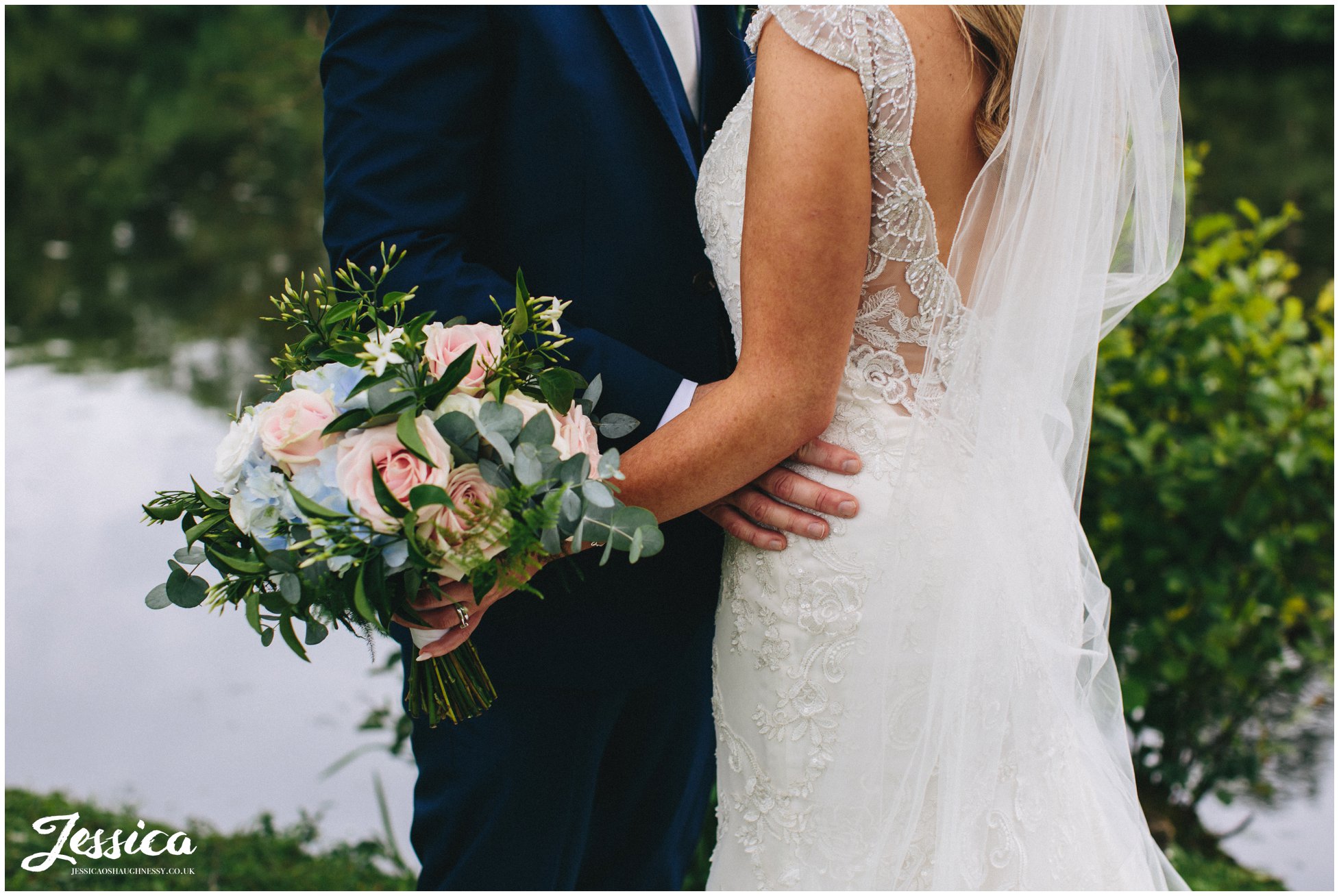 close up of bridal bouquet - wirral wedding photographer