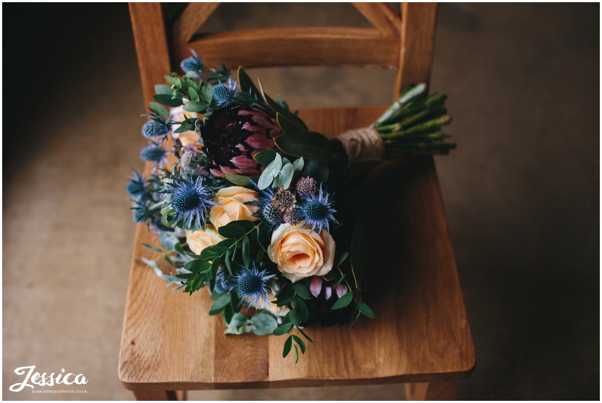 rustic bridal bouquet for a tower hill barns wedding