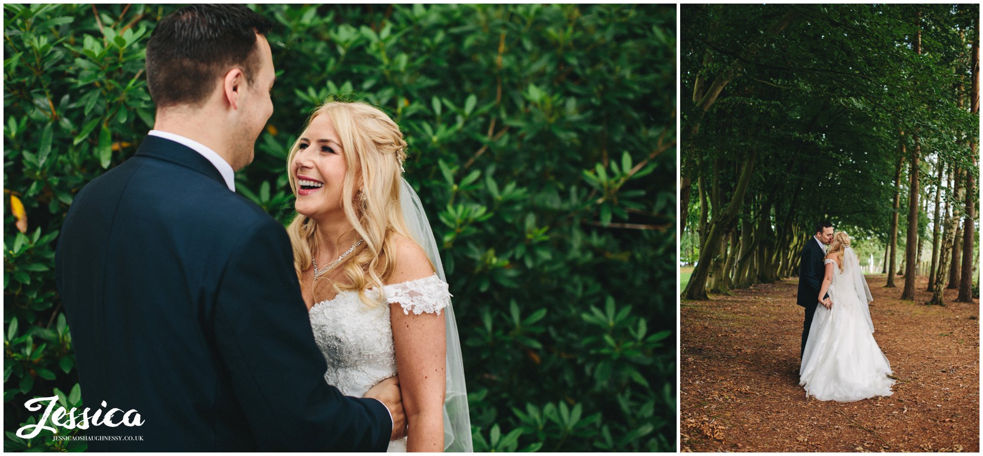 bride & groom's wedding portraits at nunsmere hall