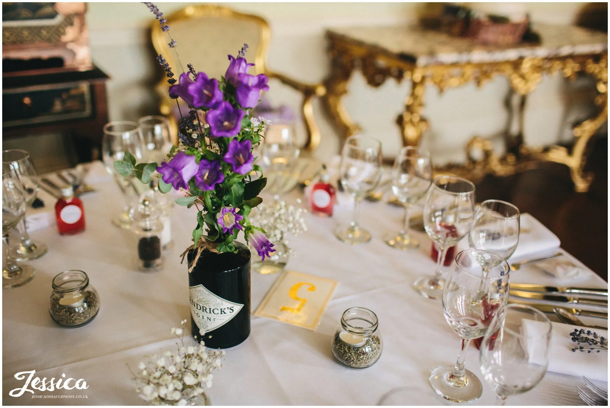 wedding table details ready for guests