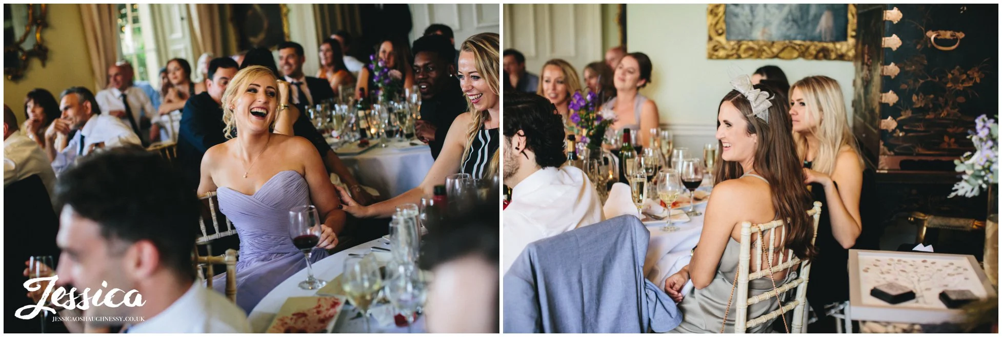 guests enjoying the father of the brides speech