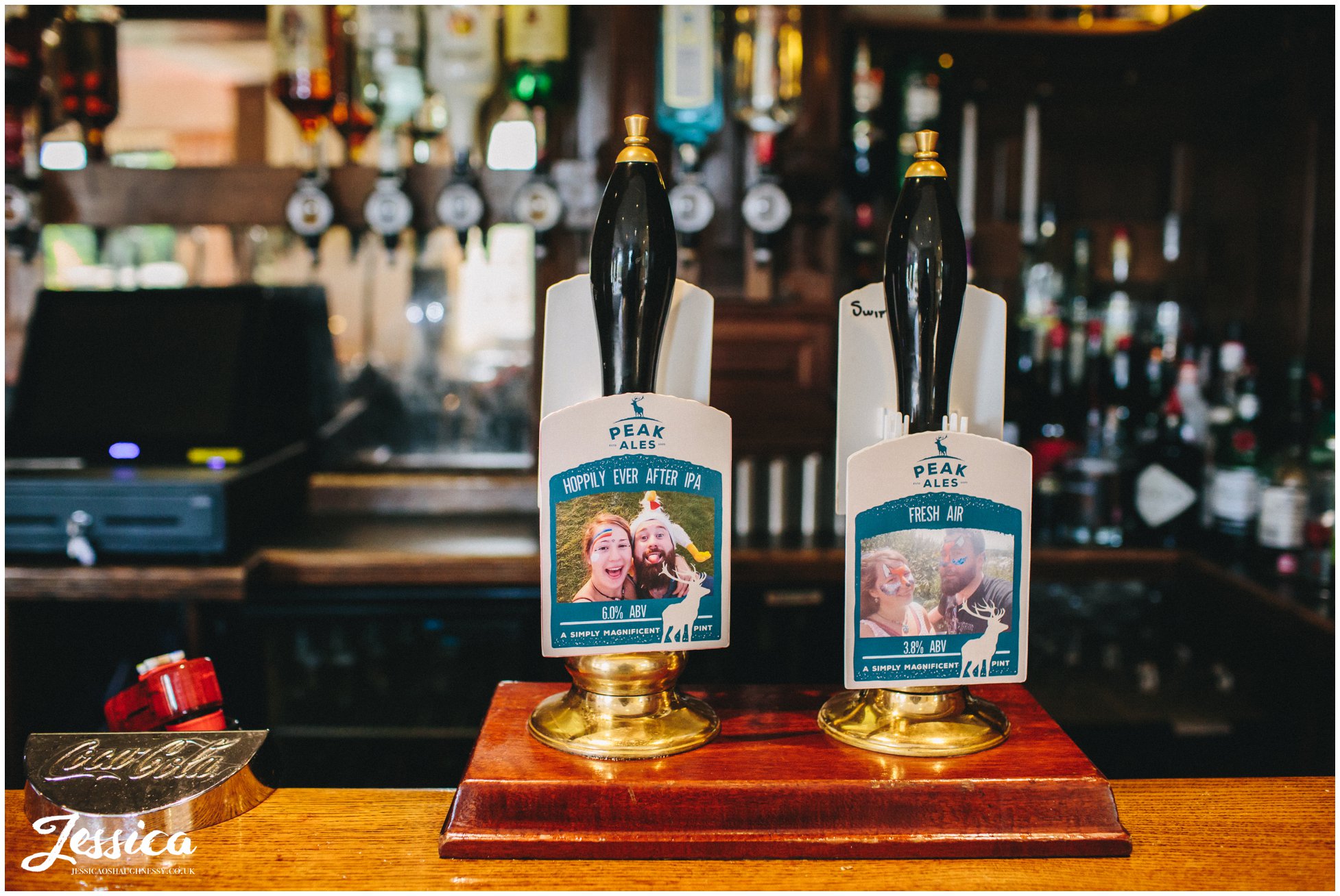 bride & grooms personalised guest ales