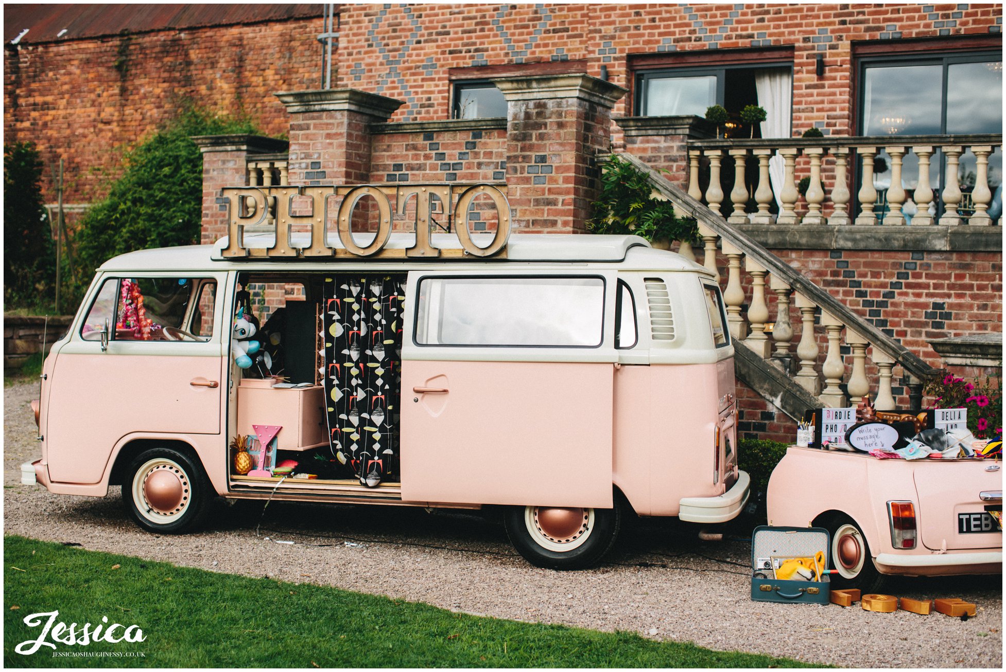 photo booth vw camper at willington hall in cheshire