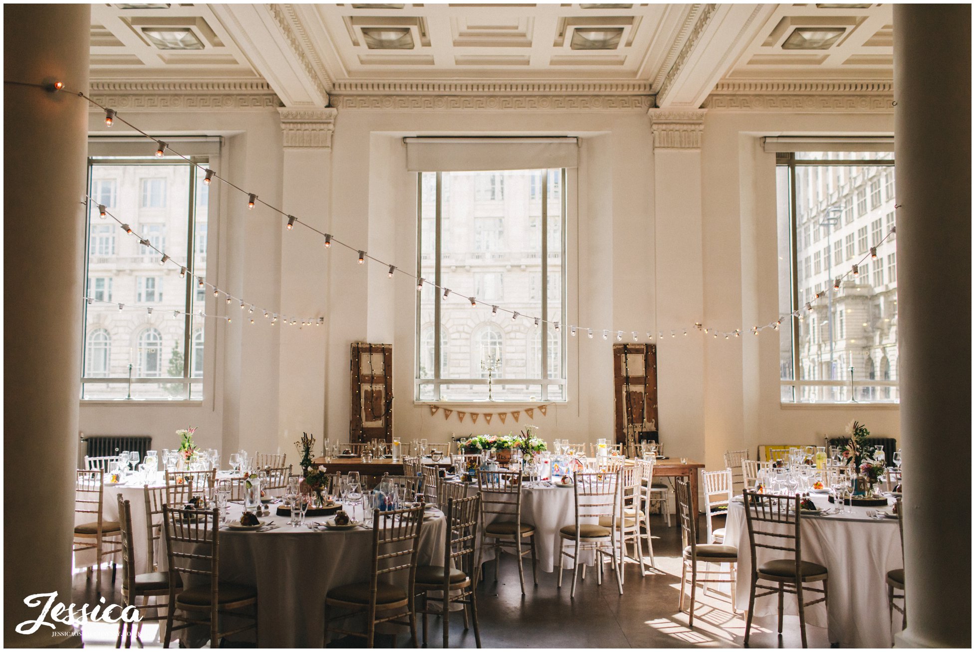 oh me oh my wedding venue set up ready for the wedding breakfast