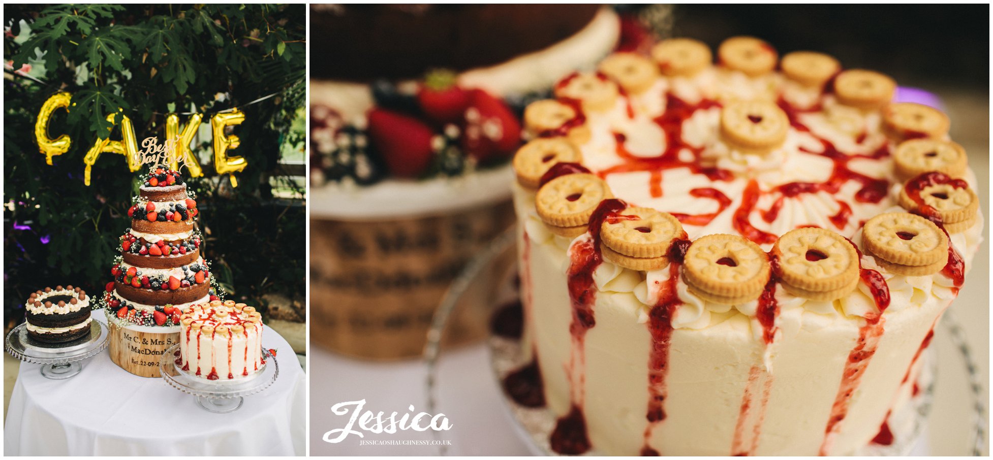 detail shot of wedding cake - liverpool wedding photographer