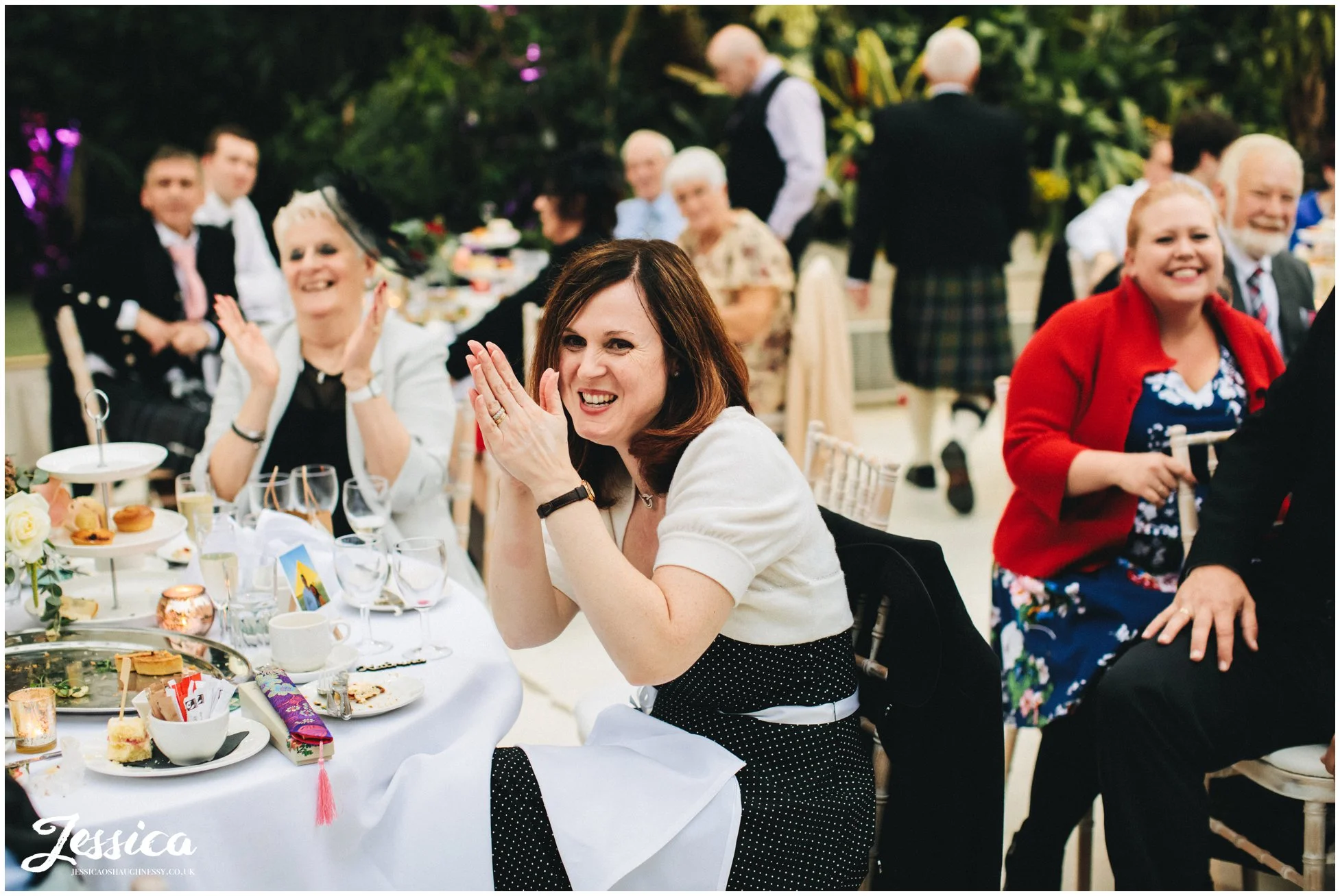 guests applaud speeches