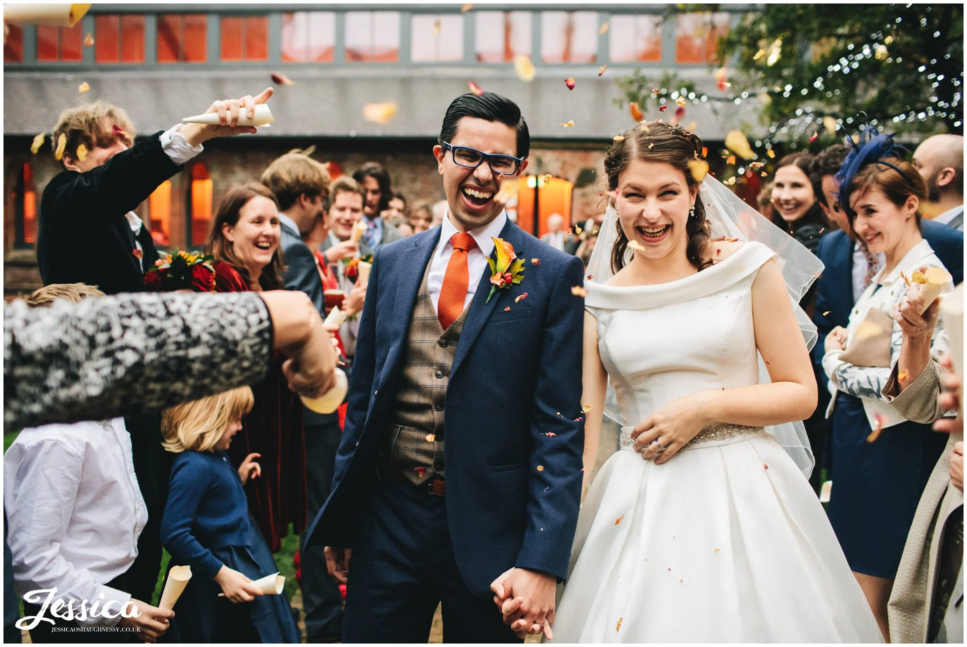 confetti line at gorton monastery in manchester