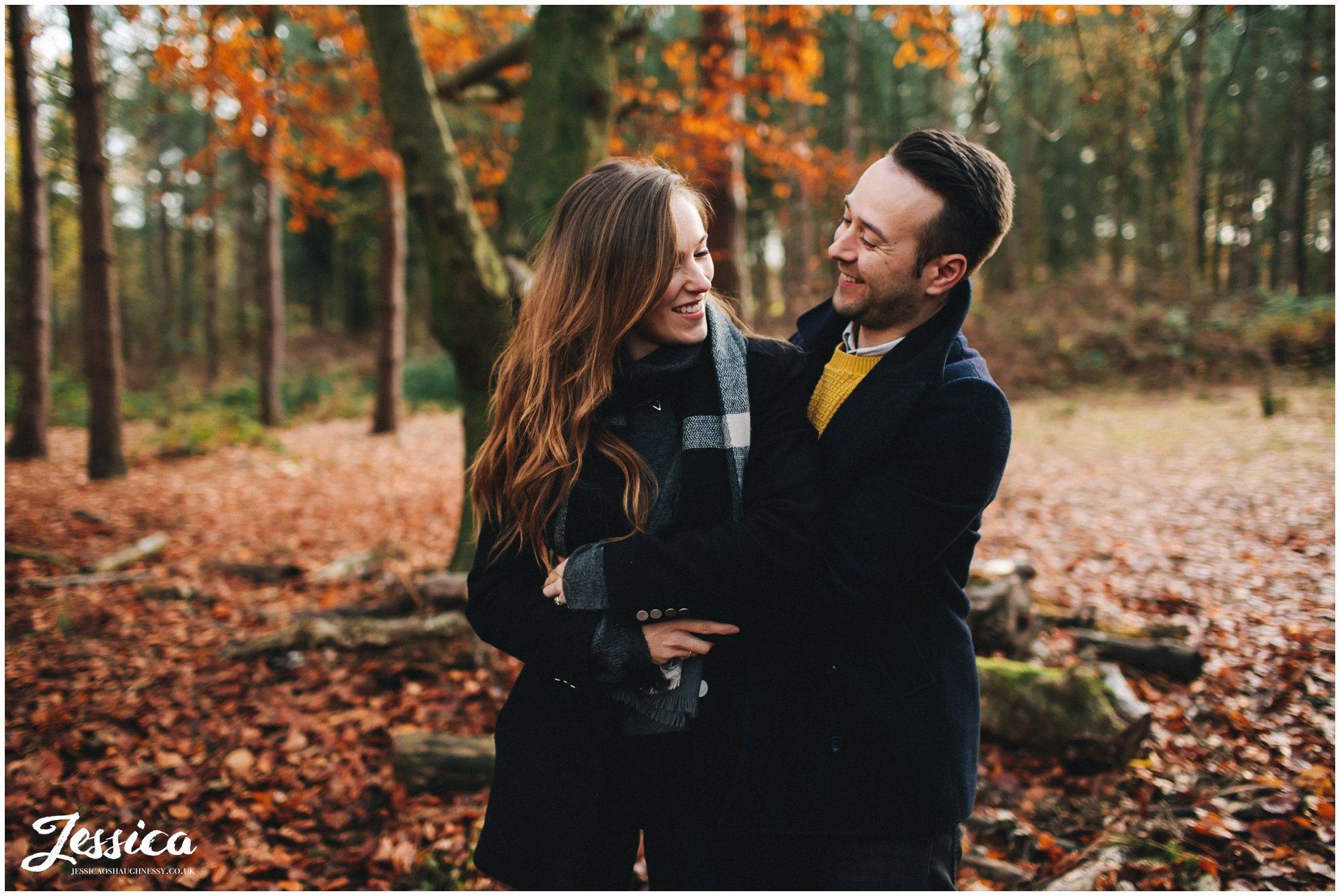 a november engagement shoot in cheshire