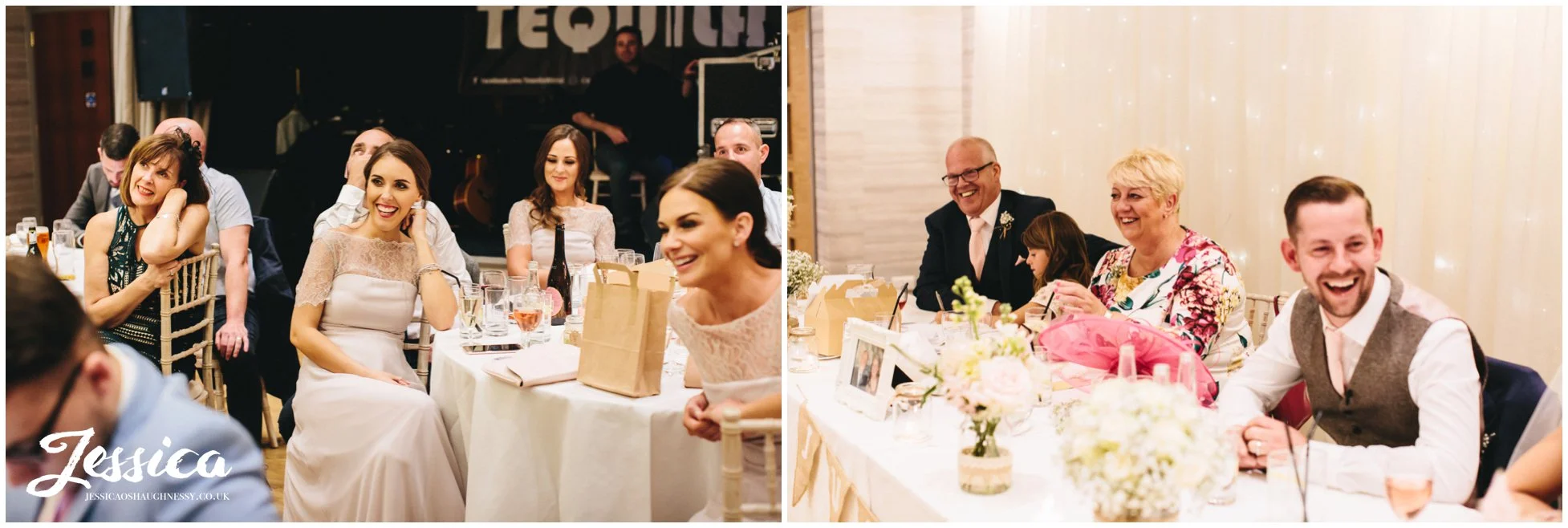 top table laugh during the best man's speech