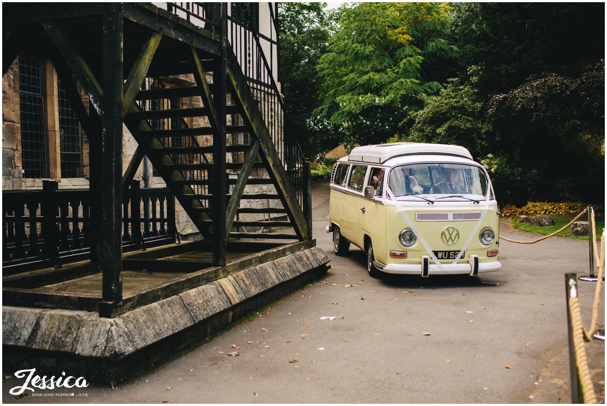 VW camper arrives at the hospitium