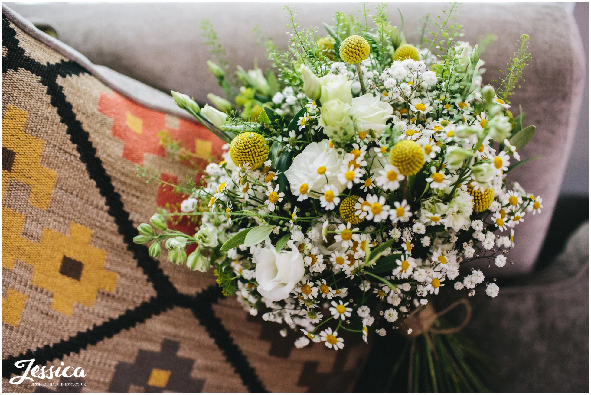 yellow wild flowers for the brides bouquet