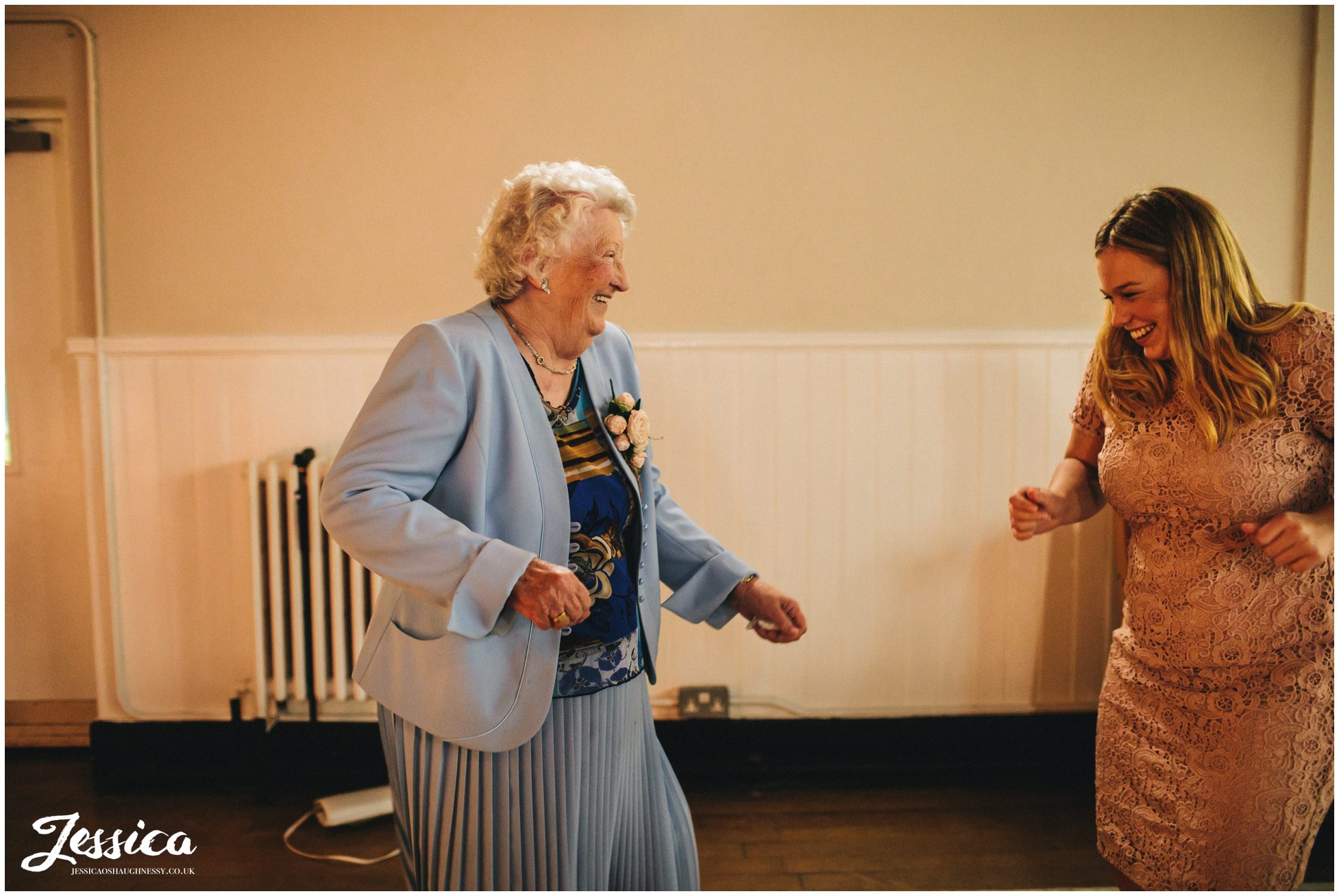 grandma dances at the manchester wedding reception