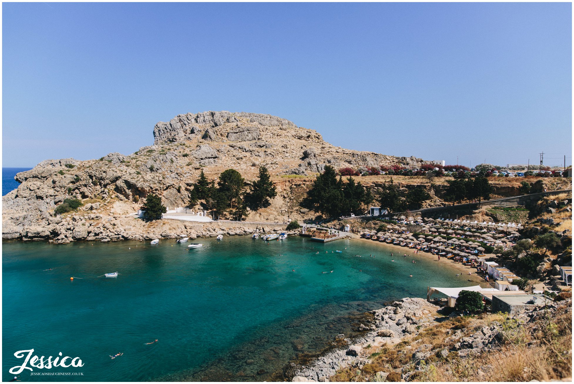 a view of st paul's bay on the wedding day