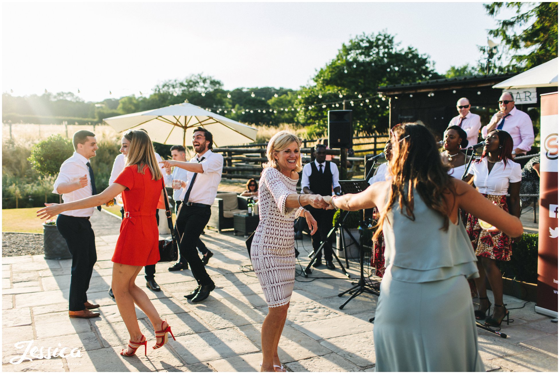 guests start dancing to the gospel choir