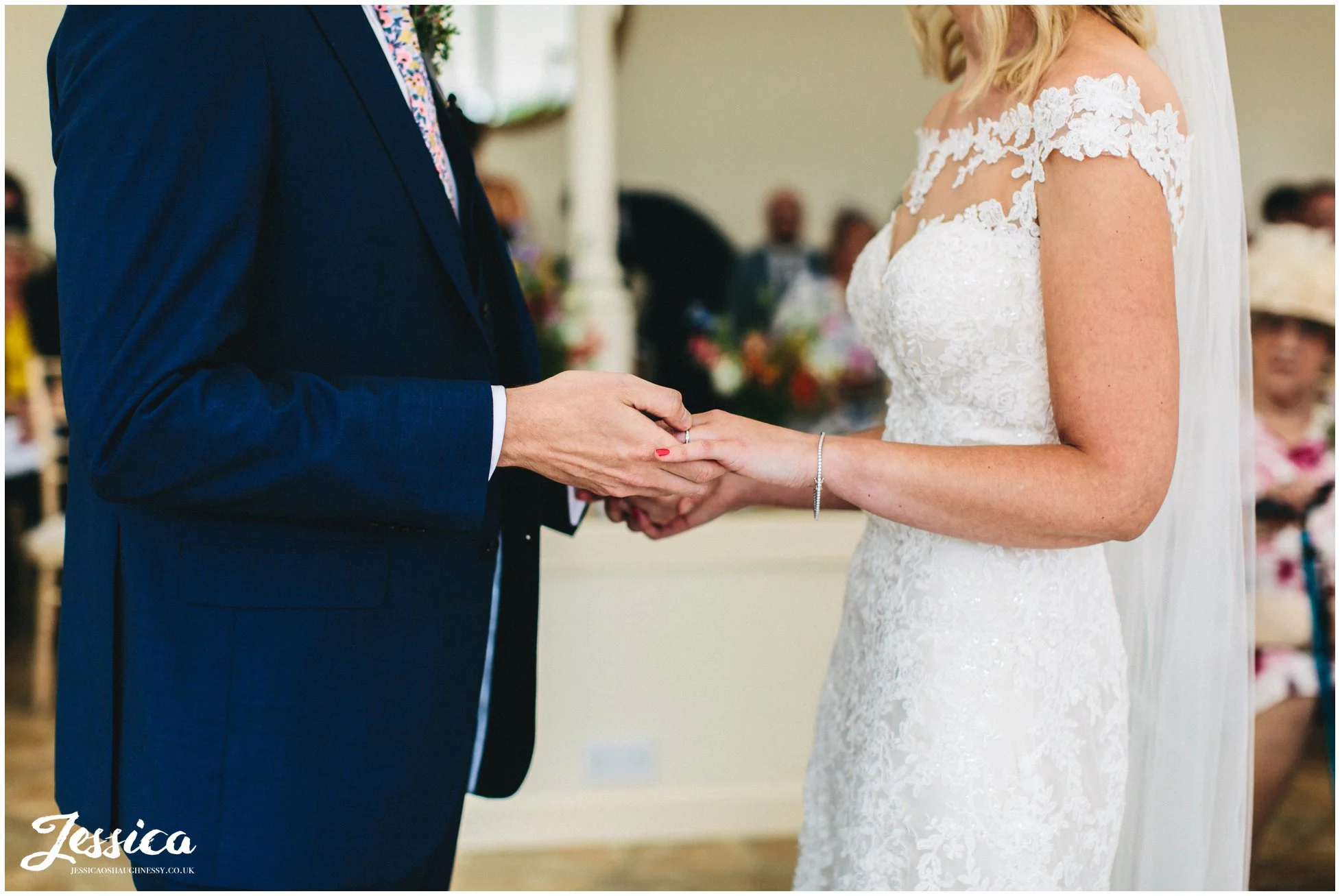 the couple exchange rings