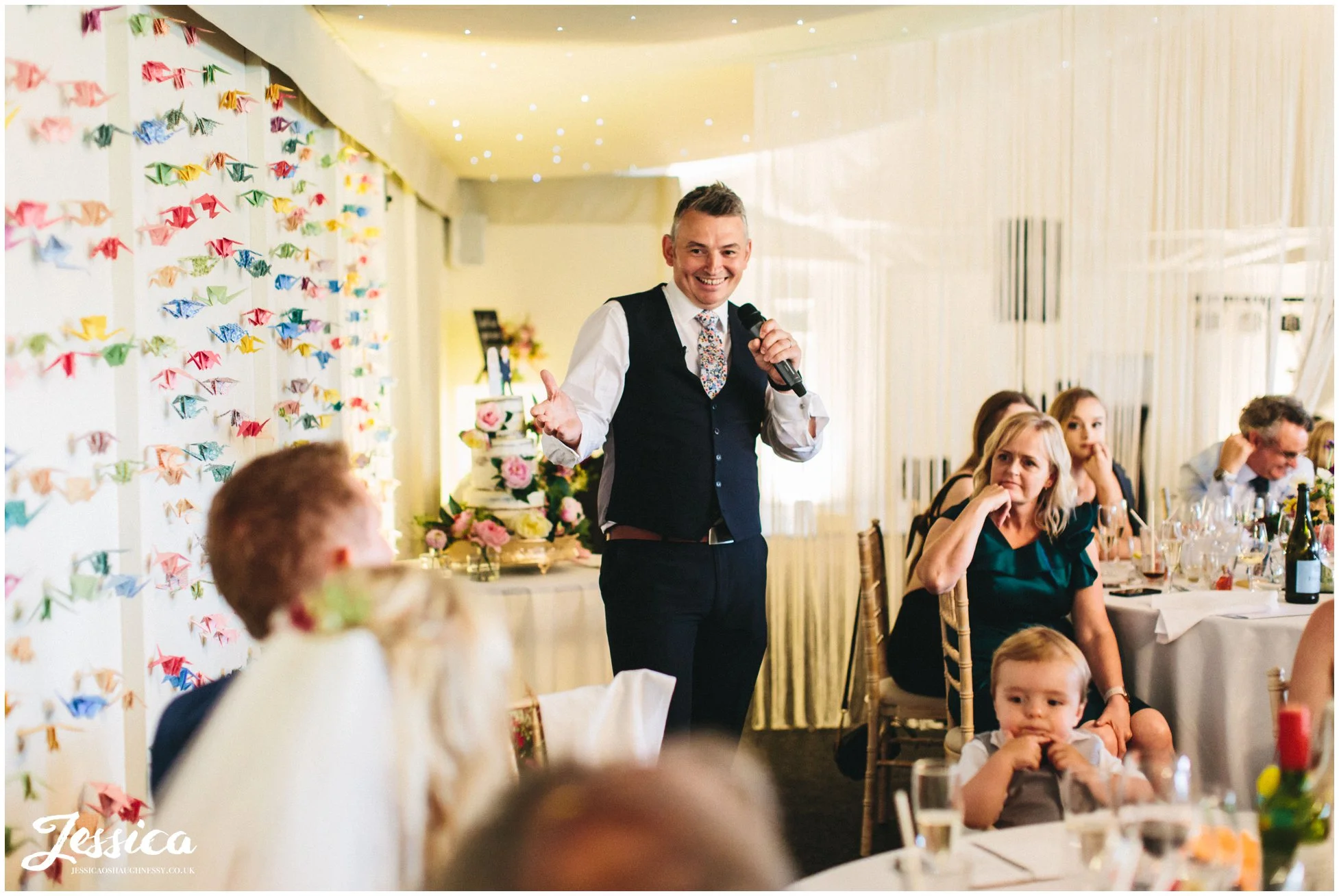 the best man gives his speech at combermere abbey