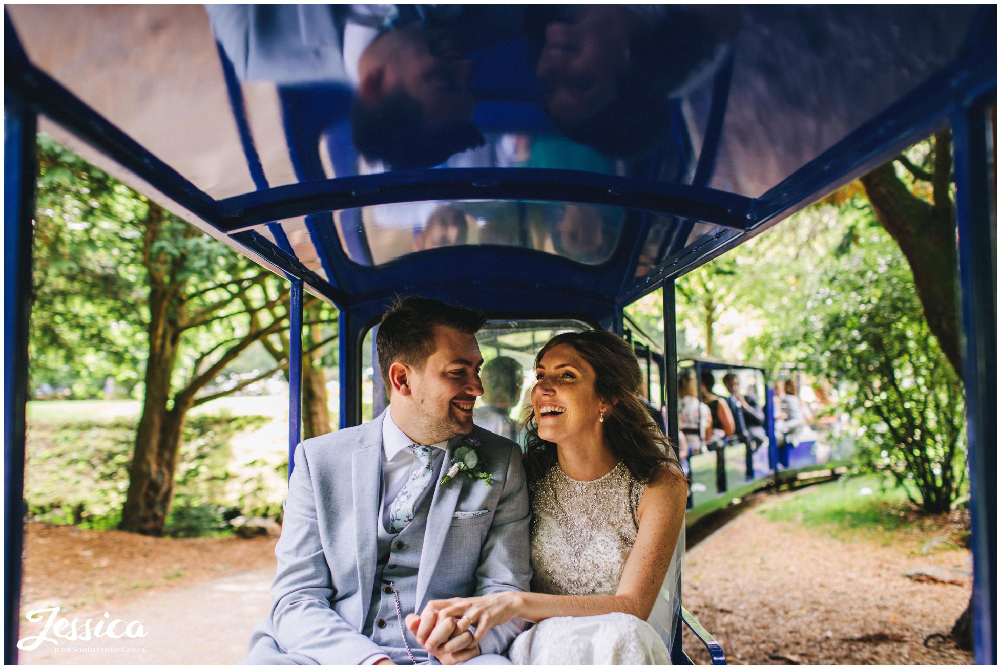 newly wed's ride buxton pavilion gardens train round the gardens