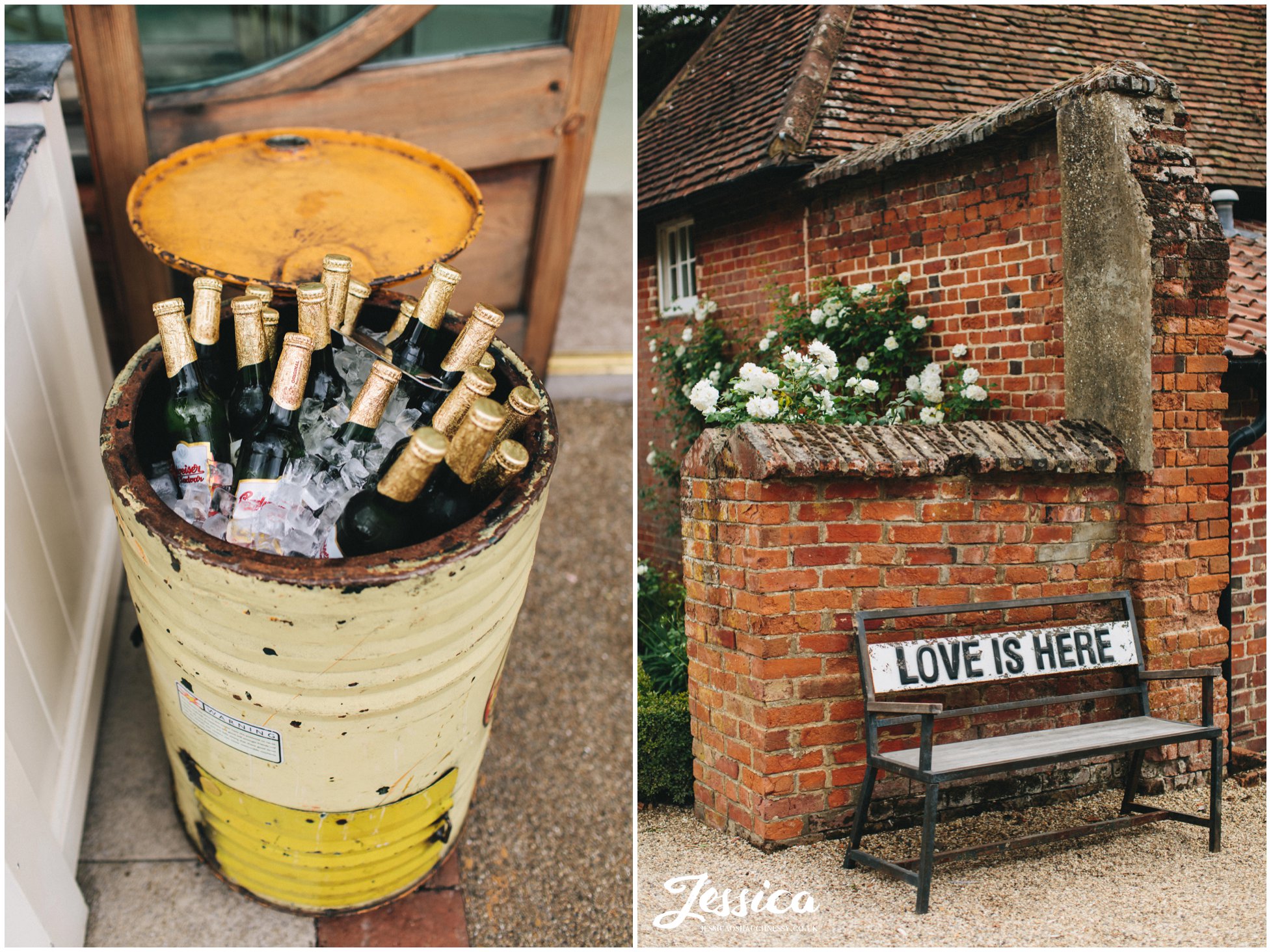 cold beers wait for the arriving guests