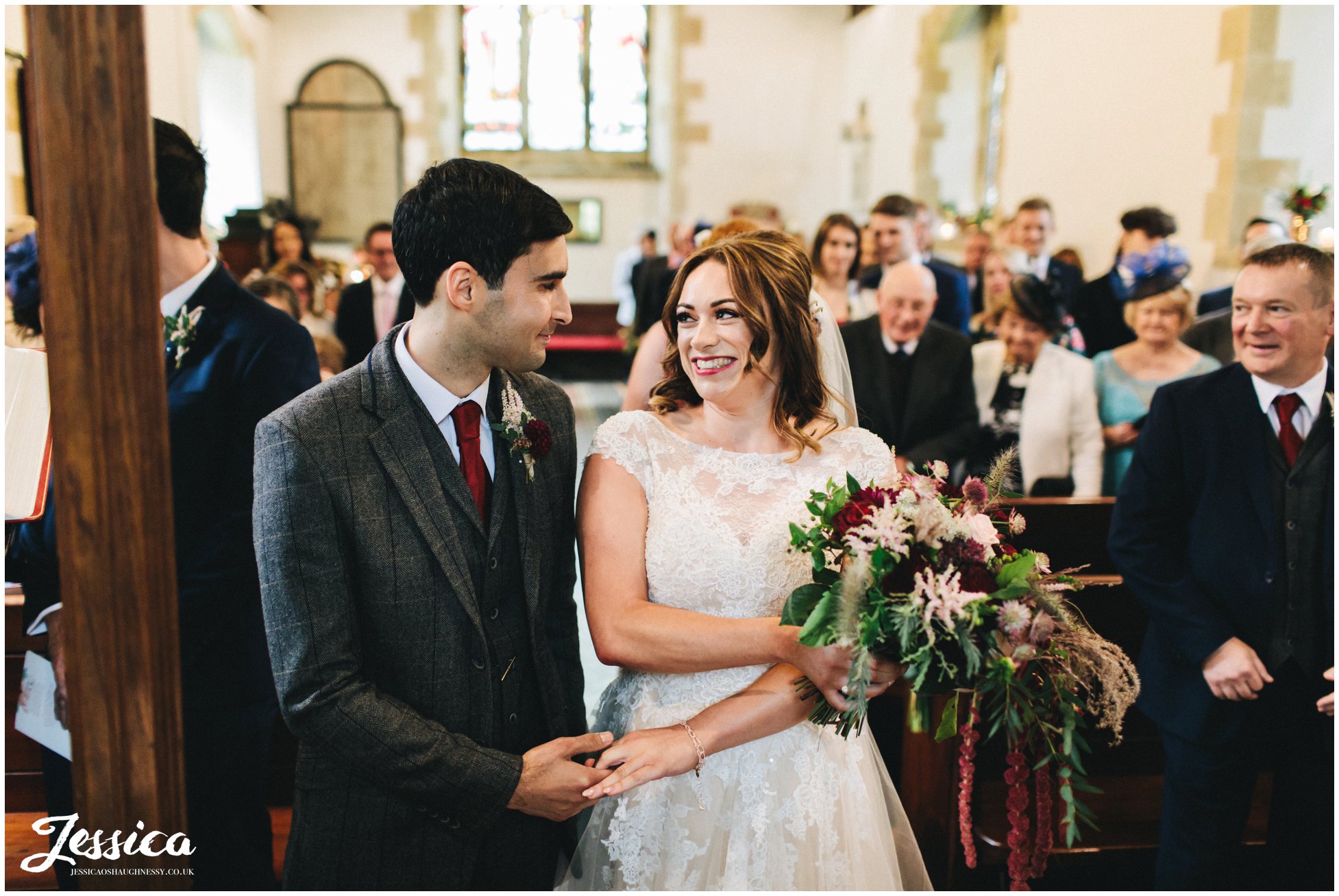 the couple see each other for the first time on their wedding day