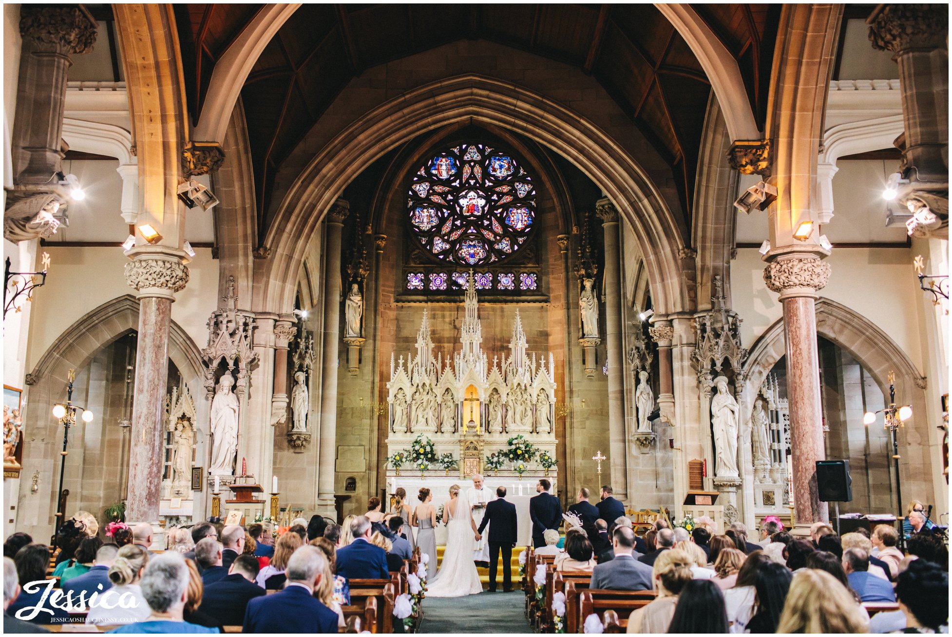 st annes church on the wirral during the wedding ceremony