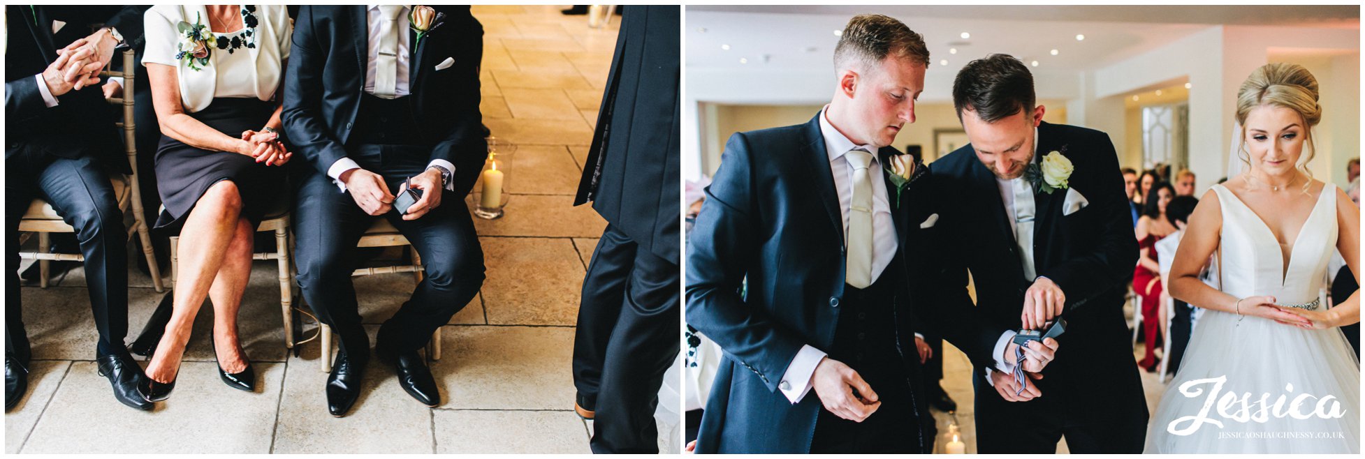 best man gives rings during the ceremony