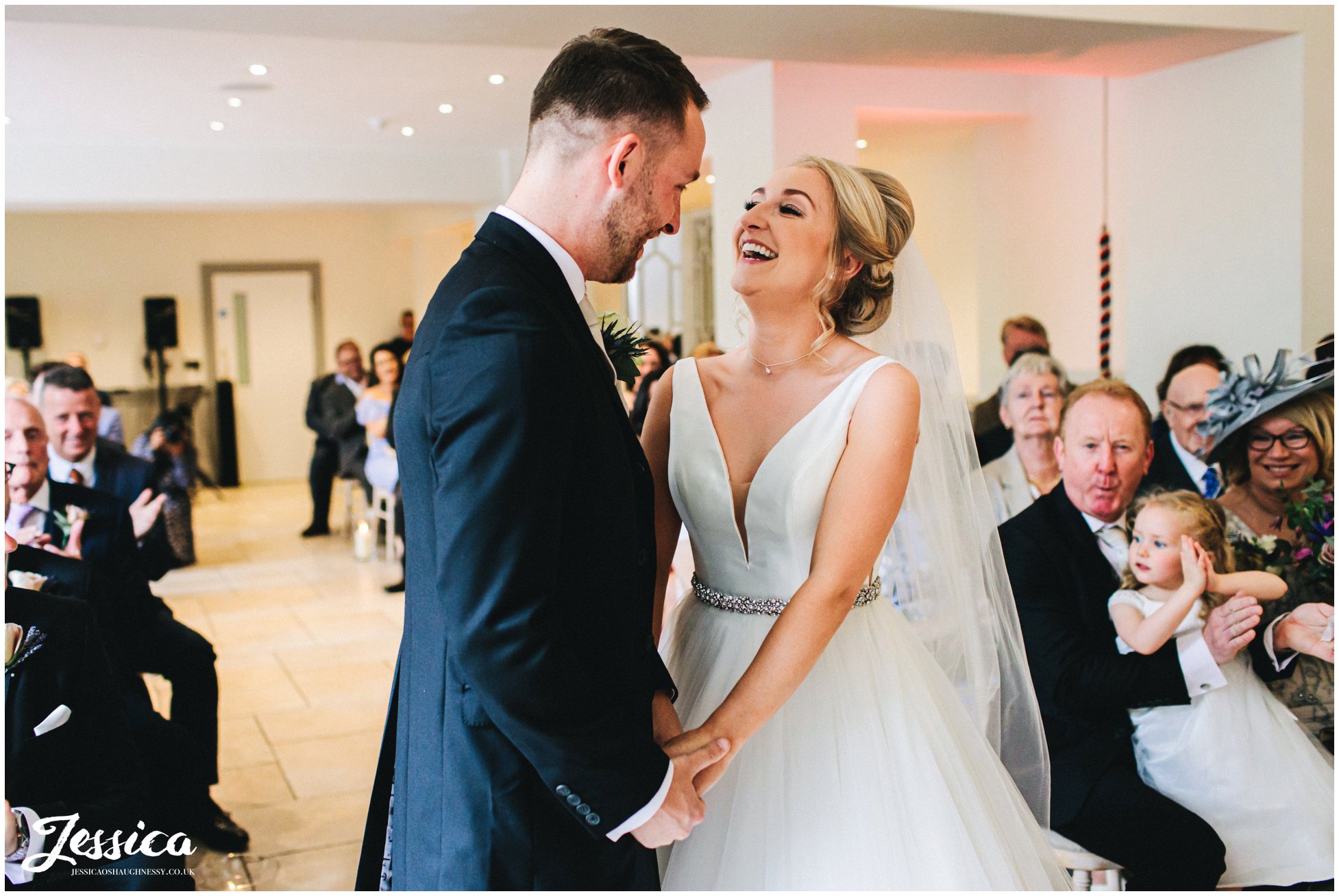 couple share their first kiss