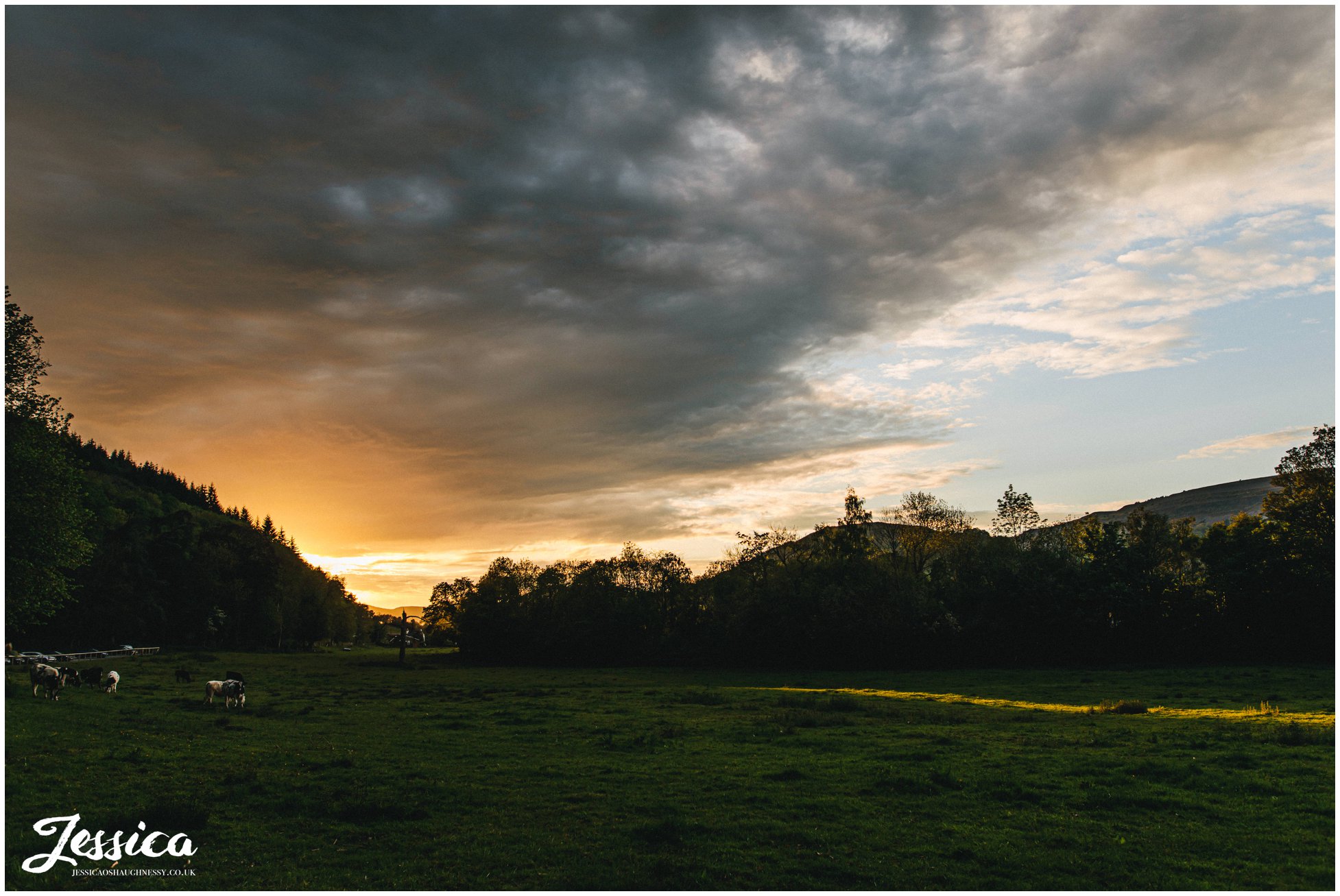 the sun sets at tyn dwr hall
