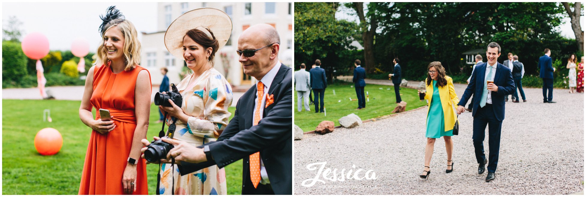 guests take photos of the children playing