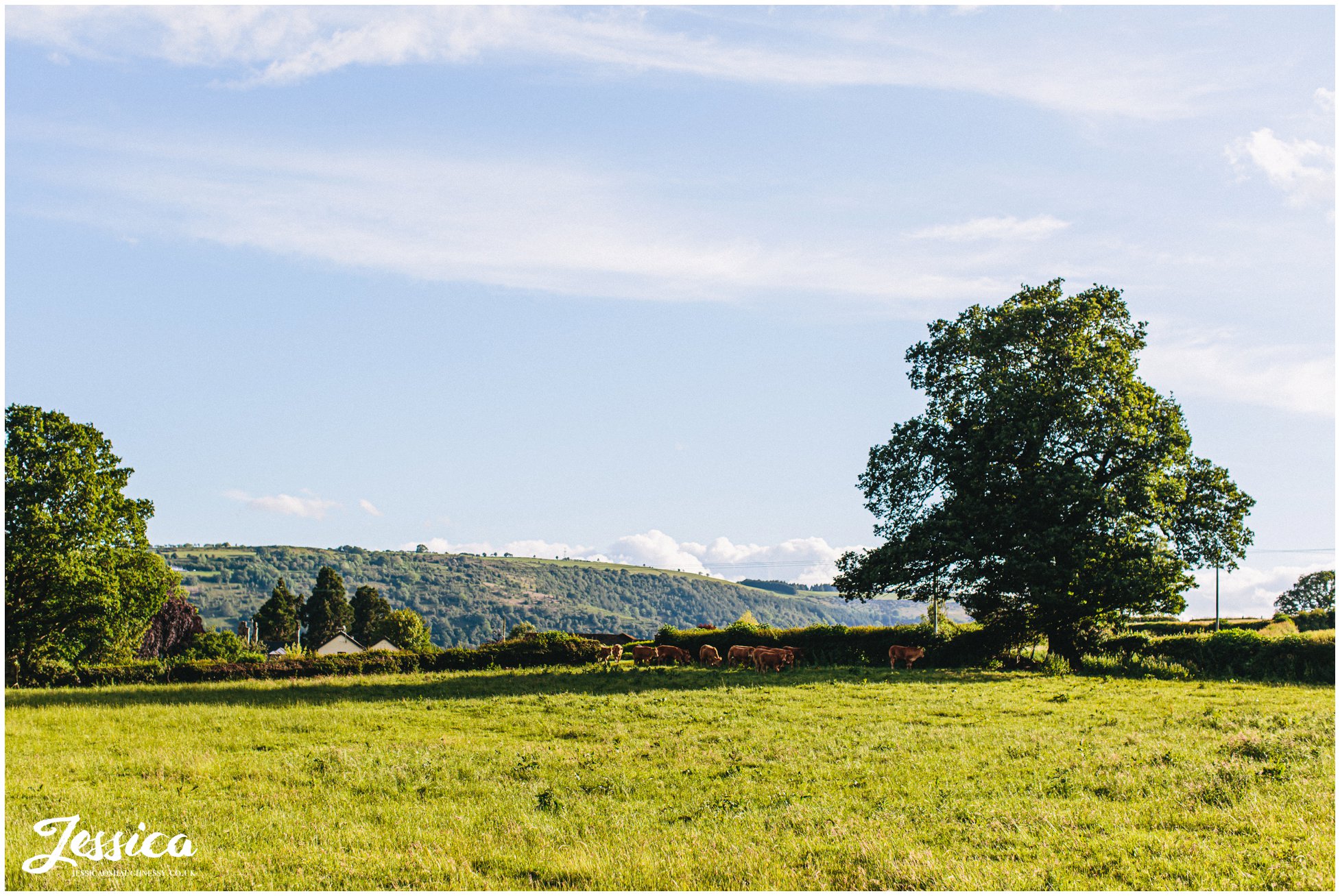 welsh country views surround the wedding venue