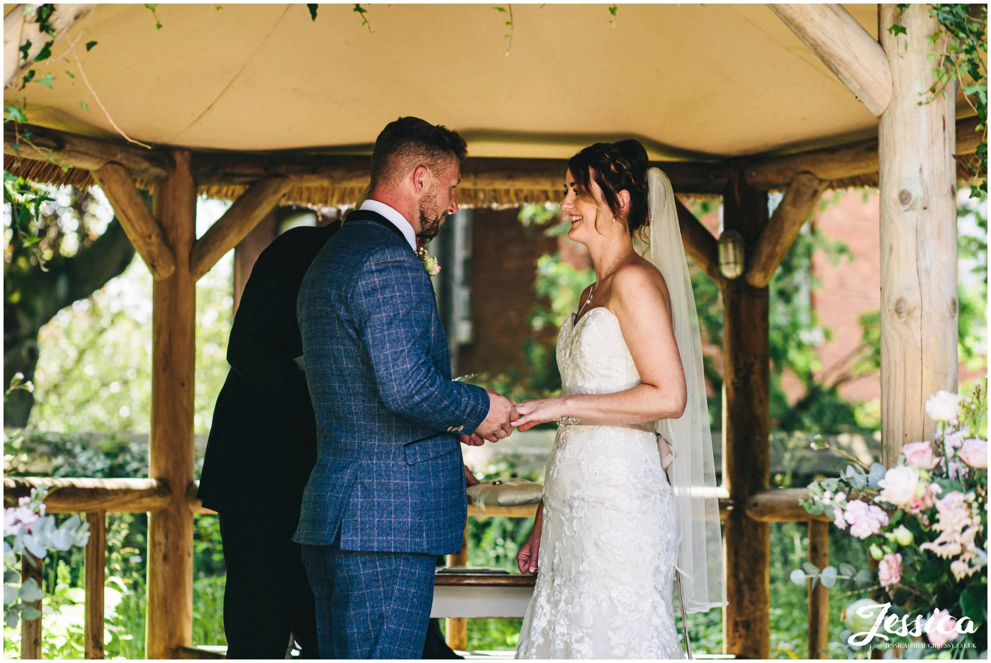 bride & groom exchange rings