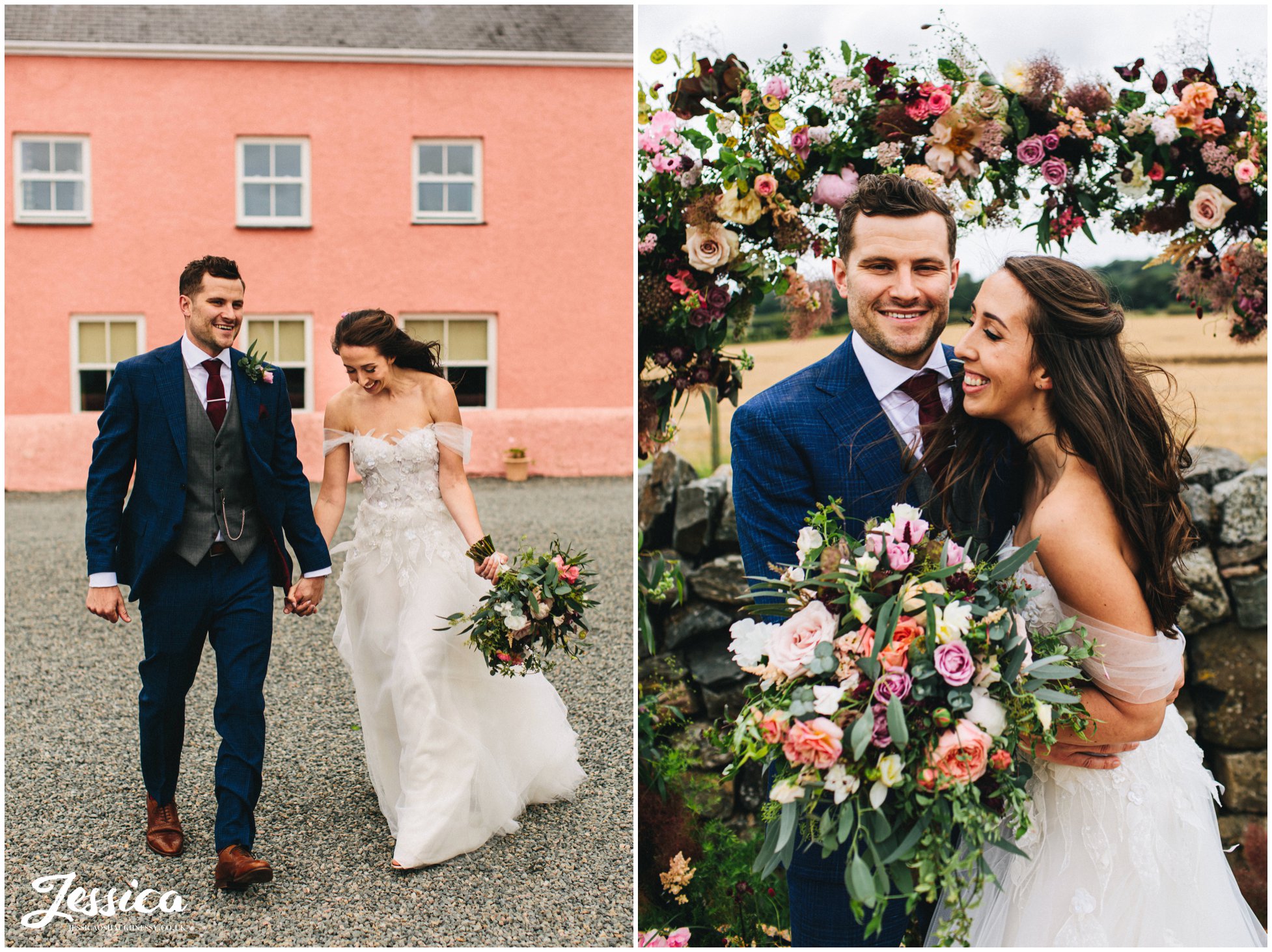 wedding photographer at the outbuildings in anglesey, north wales
