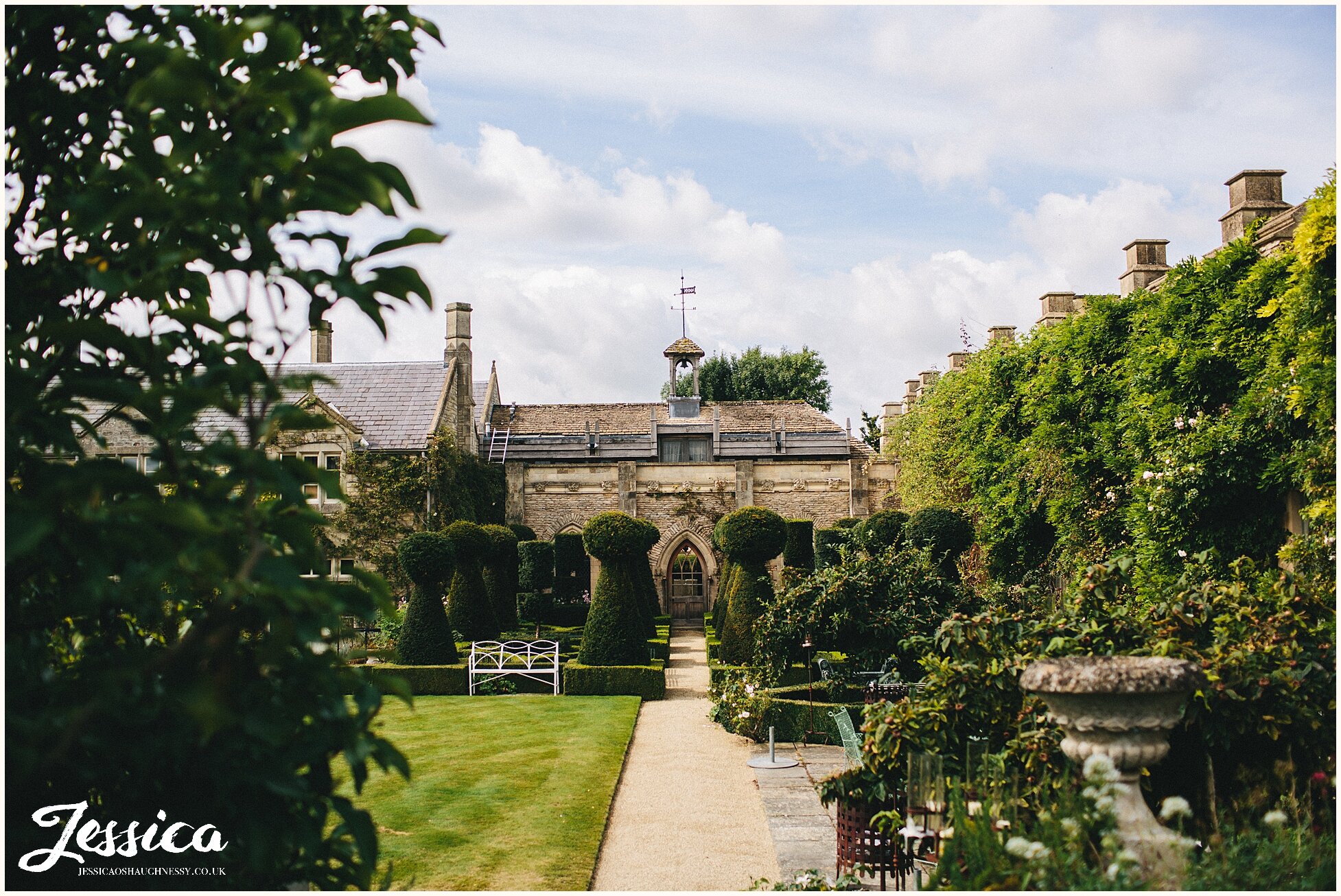 a view of the grounds and building of the lost orangery