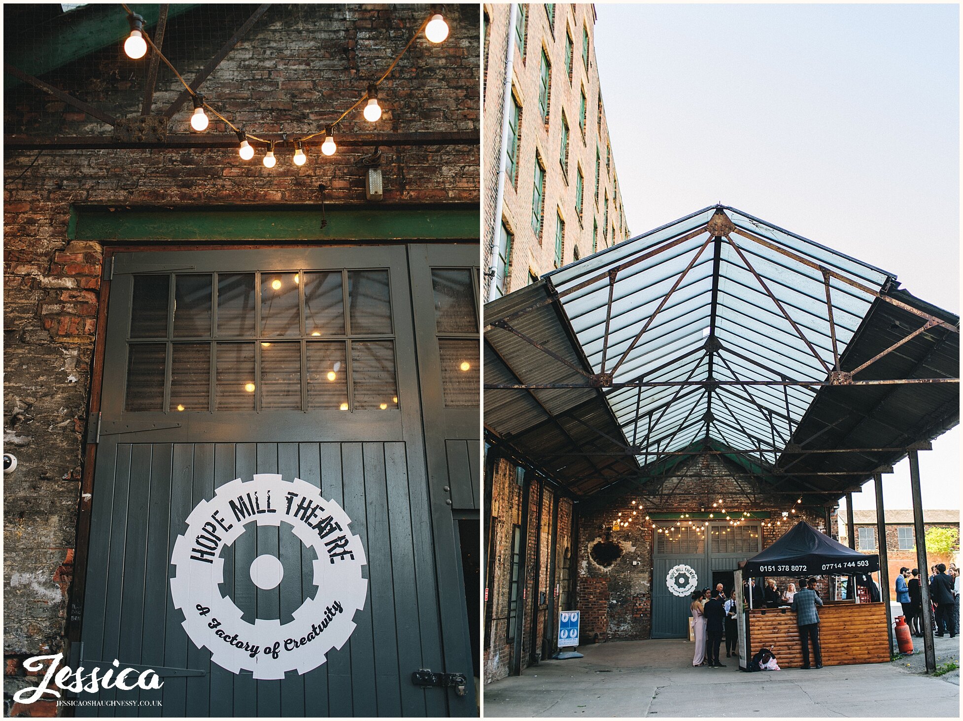 wedding reception held at the quirky venue, hope mill theatre