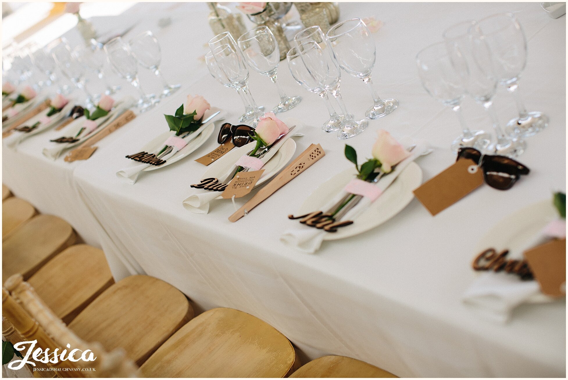 wedding breakfast tables ready for guests at Elixir, Ibiza