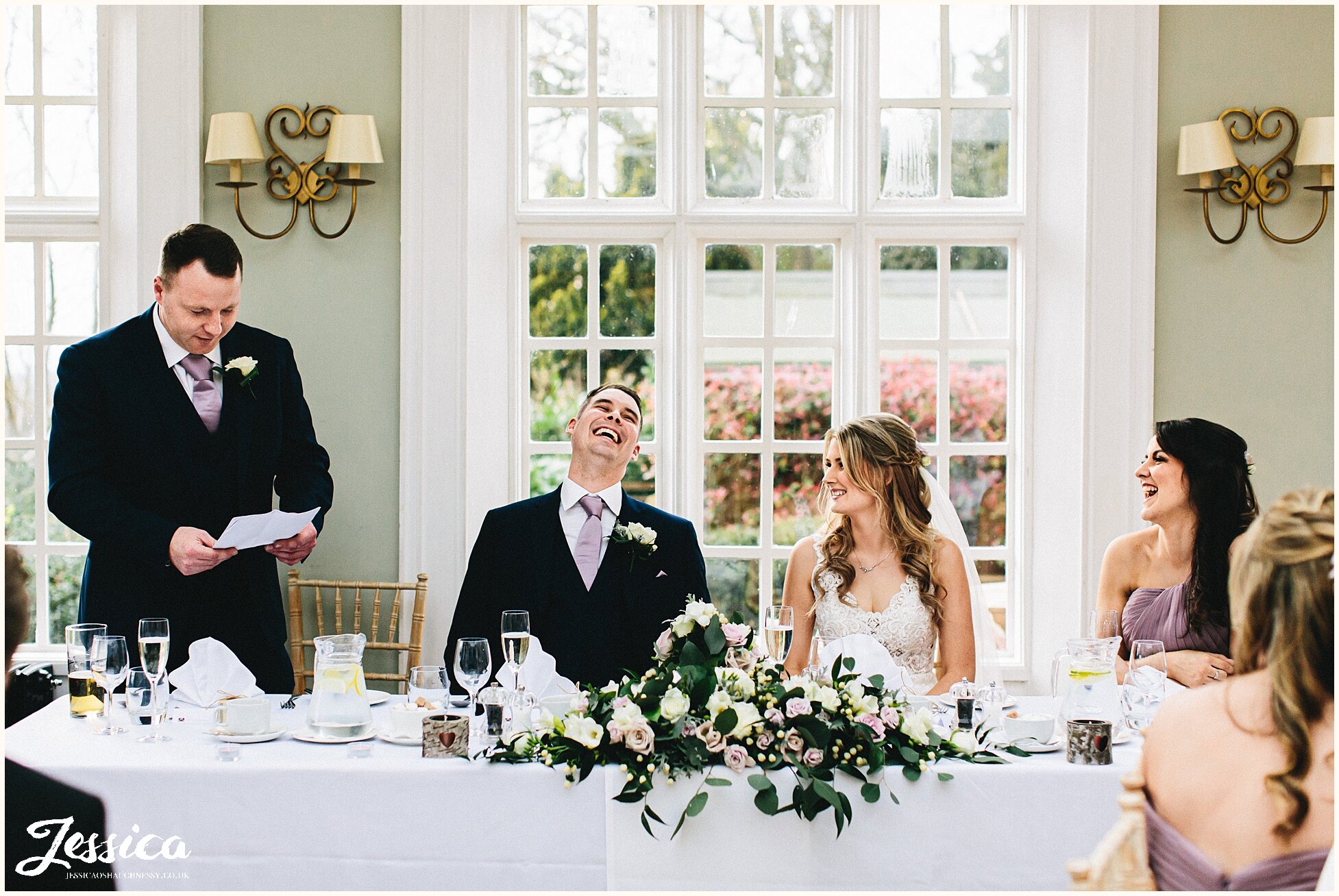best man tells embarrassing stories about the groom