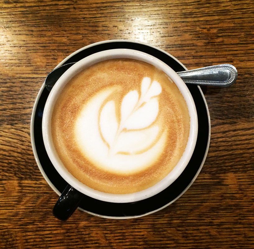I had to start off with the house latte.