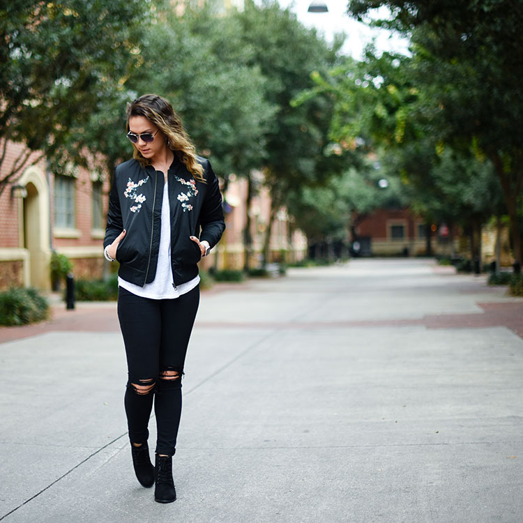 Floral Bomber Jacket — | Dallas + Geek Blogger