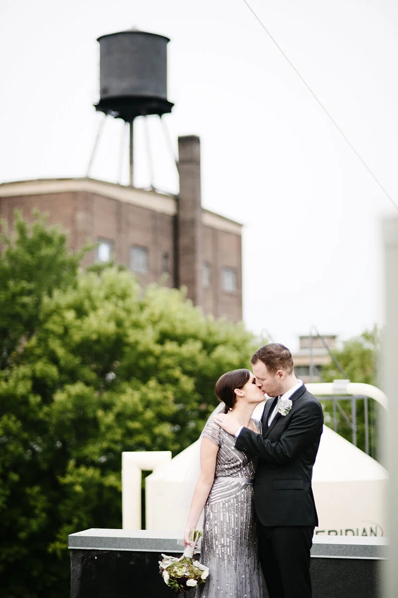 the lovely bride and groom