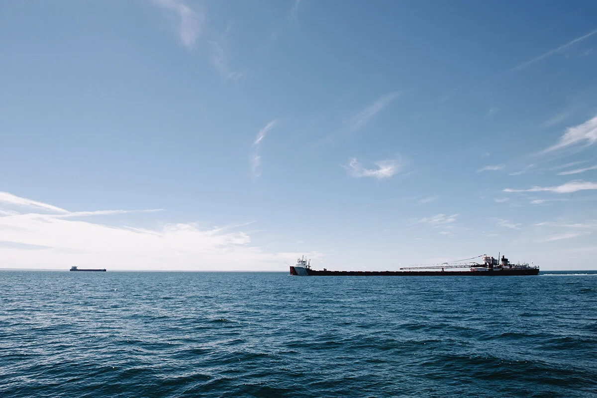 two ships passing...