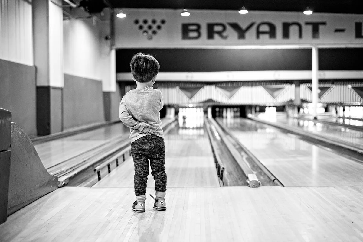 his first trip out bowling