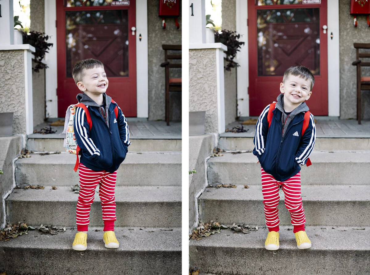 obligatory first day of preschool photos