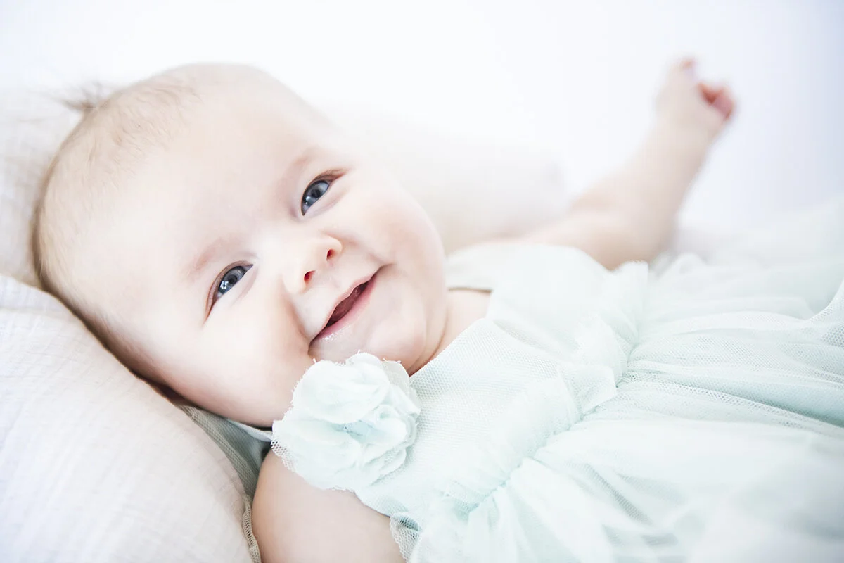 sweet baby in the studio