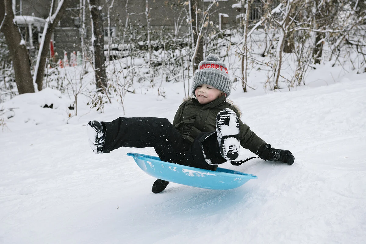 back at the sledding hill!