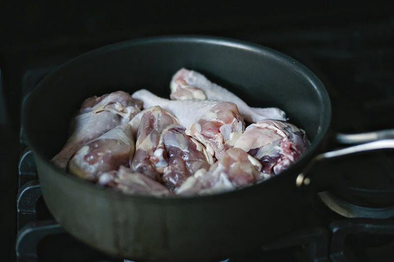 savory sunday // chicken with white wine, cream and mushroom sauce